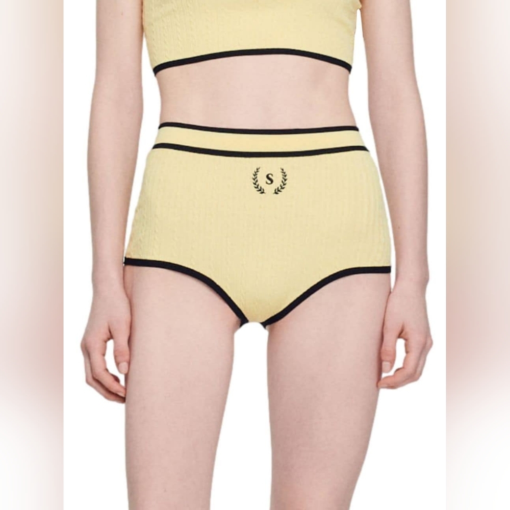 BB3. NWT SANDRO CORBUSIER LOGO KNIT BRIEF